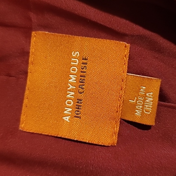 Anonymous John Carlisle Red Leather Jacket - SZ L - Picture 6 of 10